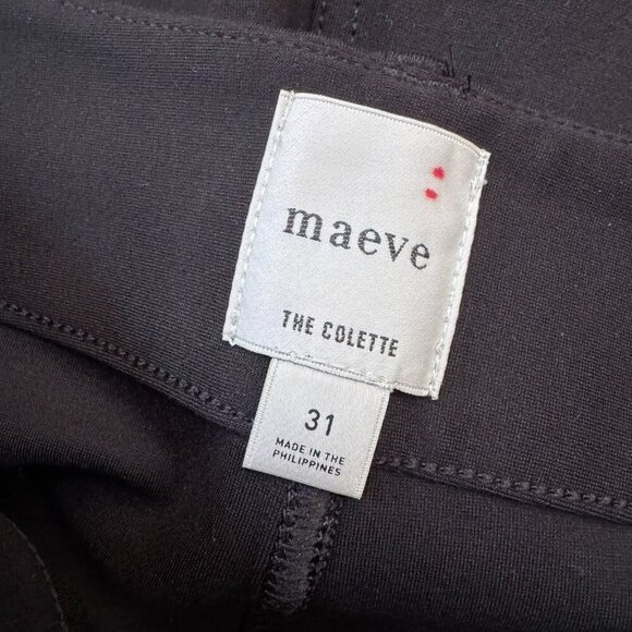 New Anthropologie The Colette Faux Leather Pocket Wide-Leg Pants Maeve Black 31 - Picture 9 of 14